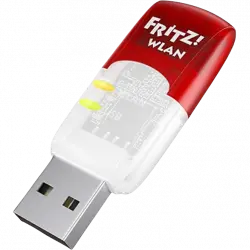 Adaptador Wi-Fi USB - AVM FRITZ!WLAN Stick AC 430 Dual Band, 433 Mbps, MU-MIMO, WPS, Blanco y Rojo