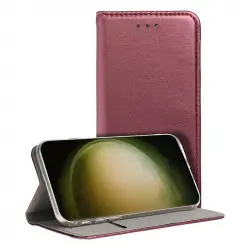 Cool Funda Flip Cover Liso Burgundy para Samsung S918 Galaxy S23 Ultra