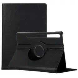 Cool Funda Giratoria Polipiel Lisa Negra para Samsung Galaxy Tab S7 FE T736 12.4"