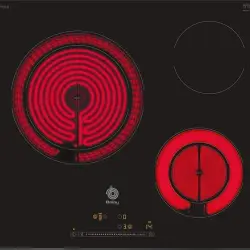 Encimera - Balay 3EB765LQ Vitrocerámica, Eléctrica, 3 zonas, 28 cm