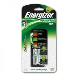 Energizer Recharge Mini Cargador + 2 Pilas AA 2000mAh