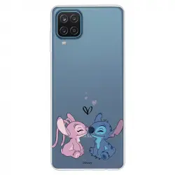 Funda Oficial de Disney Angel & Stitch Beso Lilo & Stitch para Samsung Galaxy A12
