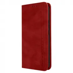 Funda Para Galaxy A34 5g Tarjetero Y Soporte Vídeo Con Bloqueo Rfid Rojo