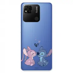 Funda para Xiaomi Redmi 10A Oficial de Disney Angel & Stitch Beso Lilo & Stitch