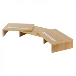 Ml-Design Soporte para Monitor Doble 110x27x10,5cm Madera