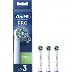 Recambio para cepillo dental - Oral-B Pro CrossAction, Cabezales De Recambio, Pack 3 Unidades