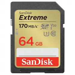 SanDisk Extreme SDXC 64GB UHS-I V30 Clase 10