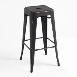 Taburetes Altos - Taburete Torix Vintage - Negro vintage