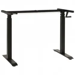 VidaXL Estructura de Escritorio Elevable de Altura Ajustable Manivela Negro