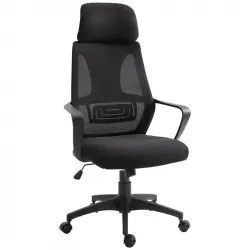Vinsetto Silla de Oficina Ergonómica Negra