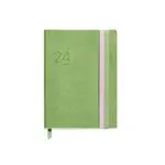Agenda anual 2024 Miquelrius Journal semana vista Flexible Pastel verde