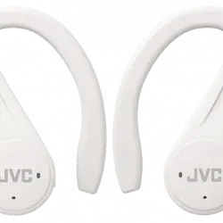 Auriculares deportivos - JVC HA-EC25TWU Bluetooth, Autonomía 30 h, Micrófono, Asistente voz, Blanco