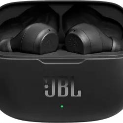 Auriculares True Wireless - JBL Wave 200 TWS, Wireless, De botón, Bluetooth 5.0, Hasta 20 h, IPX2, Negro