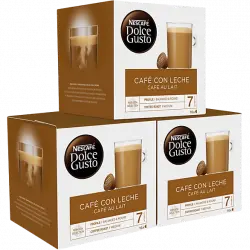 Café en cápsulas - Nescafé Dolce Gusto Leche, 48 cápsulas, Pack de 3, 100% arábica