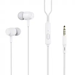 Contact LXAU35M02 Auriculares con Micrófono Jack 3.5mm Blancos