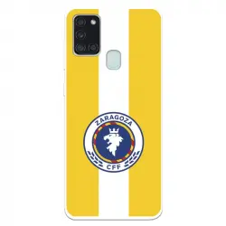 Funda Para Samsung Galaxy A21s Del Zaragoza Cf Femenino Escudo Fondo Amarillo - Licencia Oficial Zaragoza Cf Femenino