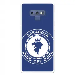 Funda Para Samsung Galaxy Note9 Del Zaragoza Cf Femenino Escudo Grande Fondo Azul - Licencia Oficial Zaragoza Cf Femeni