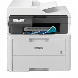 Impresora multifunción - Brother DCPL3560CDW, Láser, 26 ppm a color y monocolor, WiFi, Doble cara, Gris