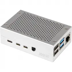 Joy-It RB-AlucaseP4+01 Carcasa Aluminio para Raspberry Pi 4 B