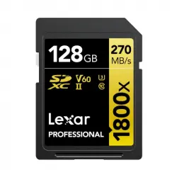 Lexar Professional 1800x Tarjeta SDXC 128GB UHS-II U3 V60 Clase 10