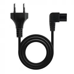 Nanocable Cable de Alimentación Acodado CEE7 Macho a C7 Hembra Negro 3 m
