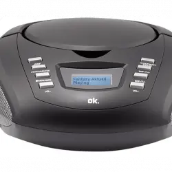 Radio CD - OK ORC 230, Sintonizador DAB/DAB+/FM, 2W, Bluetooth 4.2, Conexión AUX-In, Negro