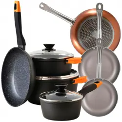 San Ignacio Energy Set Batería de Cocina 7 Piezas + 3 Sartenes Aluminio Prensado