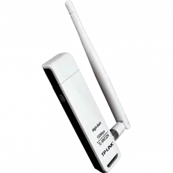 Adaptador Wi-Fi USB - TP-Link TL-WN722N, Velocidad transferencia 150 Mbps, 2.0, Banda Única, 2.4 GHz, Blanco