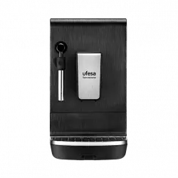 Cafetera superautomática - Ufesa Sensazione CMAB200.101, 20 bar, 1550 W, 2 tazas de café, Control táctil, Ajuste dureza del agua, Negro