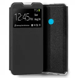 Cool Funda Flip Cover Liso Negro para Realme C3/Realme 6I