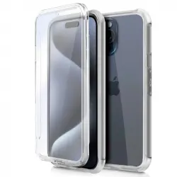 Cool Funda Silicona 3D Transparente Frontal/Trasera para iPhone 15 Pro