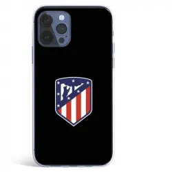 Funda Oficial Atlético de Madrid del Atleti Escudo Fondo Negro para iPhone 12 Pro