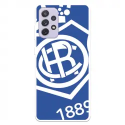 Funda Para Samsung Galaxy A72 5g Del Recre Escudo Fondo Azul - Licencia Oficial Real Club Recreativo De Huelva