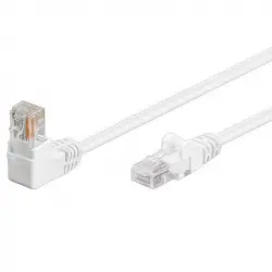 Goobay Cable de Red Acodado RJ45 UTP Cat.5e 10m Blanco