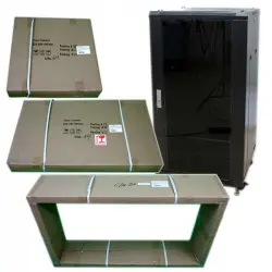Powergreen Armario Rack 19" 47U 80x100 Desmontado con Doble Puerta Metalica Perforada Delantera y Trasera