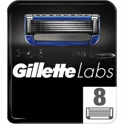 Recambio para afeitadora - Gillette 8 uds GilletteLabs, Para Heated Razor, Inox