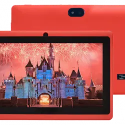 Tablet - DAM Q75X Pro, Rojo, 8 GB, 7" WSVGA, 1 GB RAM, MTK Quad Core, Doble cámara, Android