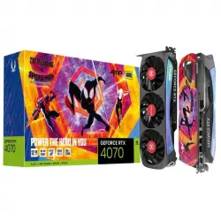 Zotac Gaming GeForce RTX 4070 AMP AIRO Spider-Man Cruzando el Multiverso Bundle 12GB GDDR6X DLSS3