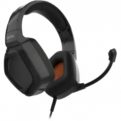 Auriculares gaming - Krom Kopa Pro, Micrófono flexible, Compatible con PlayStation, Negro