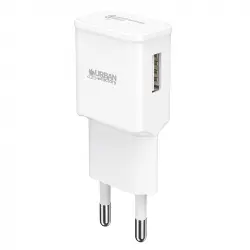 Cargador de red URBAN FACTORY 1 USB 3A carga rápida blanco