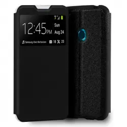 Cool Funda Flip Cover Liso Negro para ZTE Blade 10 Smart
