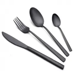 Cubiertos Blacky 16 Piezas Inox