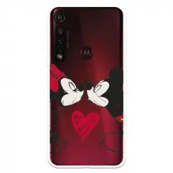 Funda Para Motorola Moto G8 Plus Oficial De Disney Mickey Y Minnie Beso - Clásicos Disney