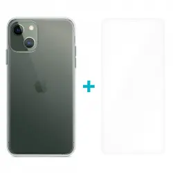 Icoveri Pack Funda Gel TPU Antigolpes Transparente + Cristal Templado 9H para iPhone 13