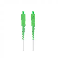 Lanberg Latiguillo Fibra Óptica SC/APC a SC/APC Simplex Monomodo G657B3 5m Blanco