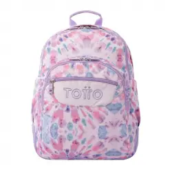 Mochila Escolar Totto Rosa Tye Dye Crayoles Rosa
