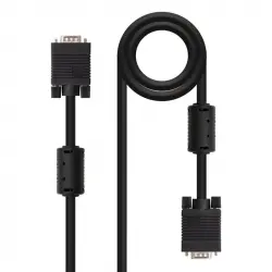 Nanocable Cable SVGA con Ferrita HPDB15 Macho/Macho 30m Negro