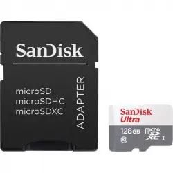 Sandisk Ultra MicroSDXC 128GB Clase 10 UHS-I + Adaptador