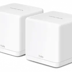 Sistema WiFi Mesh - Mercusys Halo H30G, 2 unidades, Doble Banda, MU-MIMO, AC1300 Mbps, Blanco
