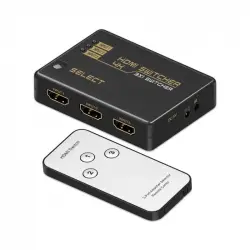 Unotec Switch con Mando a Distancia 3x HDMI 2K/4K